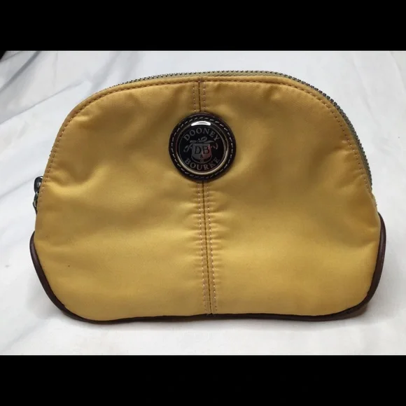 Dooney & Bourke Yellow Nylon Cosmetic Case - Picture 1 of 10